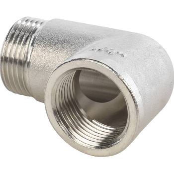 Угольник Ду 20 (3/4") внутренняя/наружная резьба никель STOUT